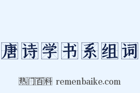 唐诗学书系组词是什么意思的图片